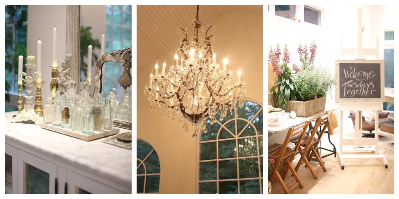 Pam's Studio made you feel like you were in Paris-from the chandeliers to the candlesticks. 