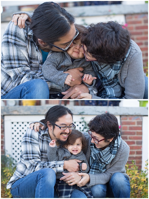 3. Family Affection. Little children love touch! Lots of times I ask the parent to kiss the toddler in the center of them. The first photo is never terrific but the last is always a treasure. 