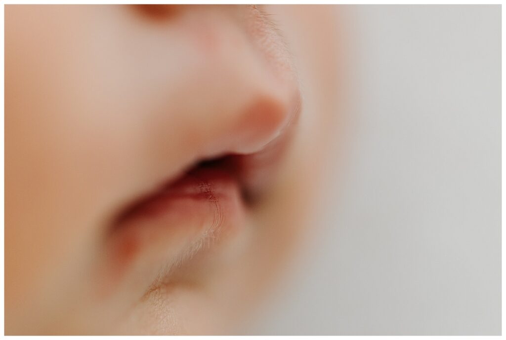 macro photos of baby's lips