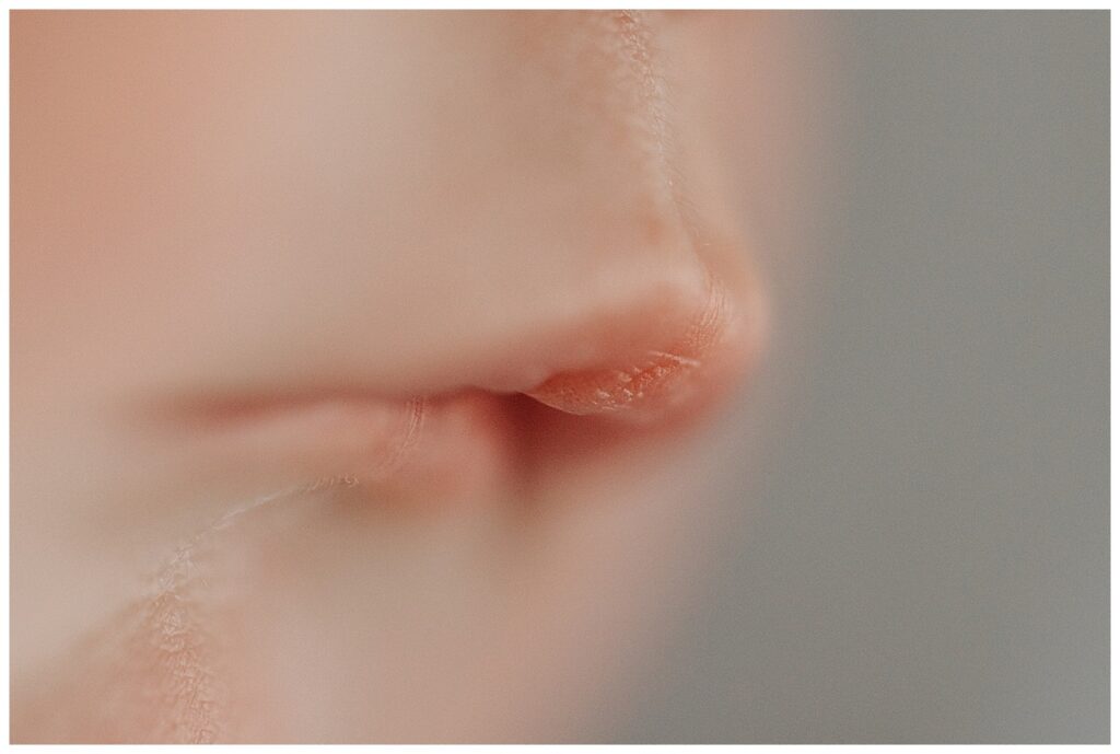 macro image of baby's lips 