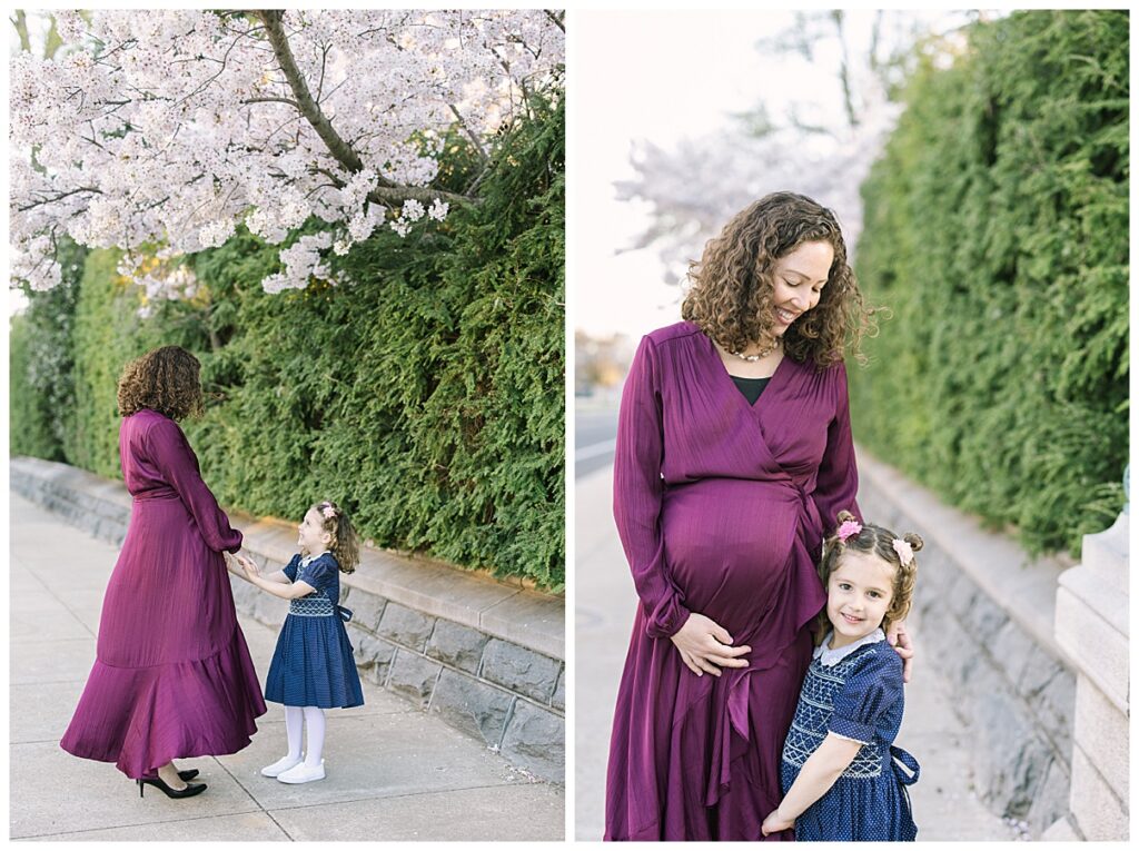 mother and daughter maternity photos 
