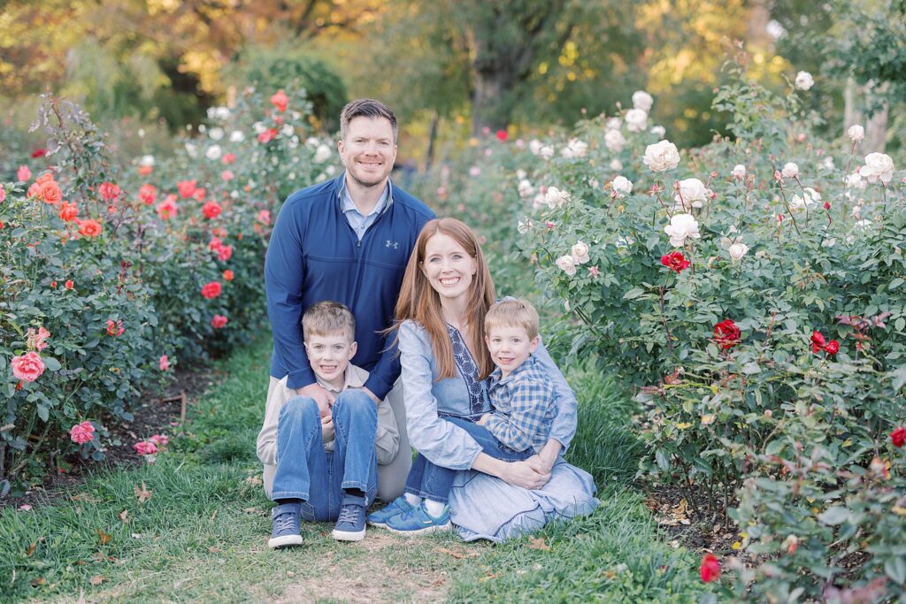 Family Photos in Bon Air Rose Garden 