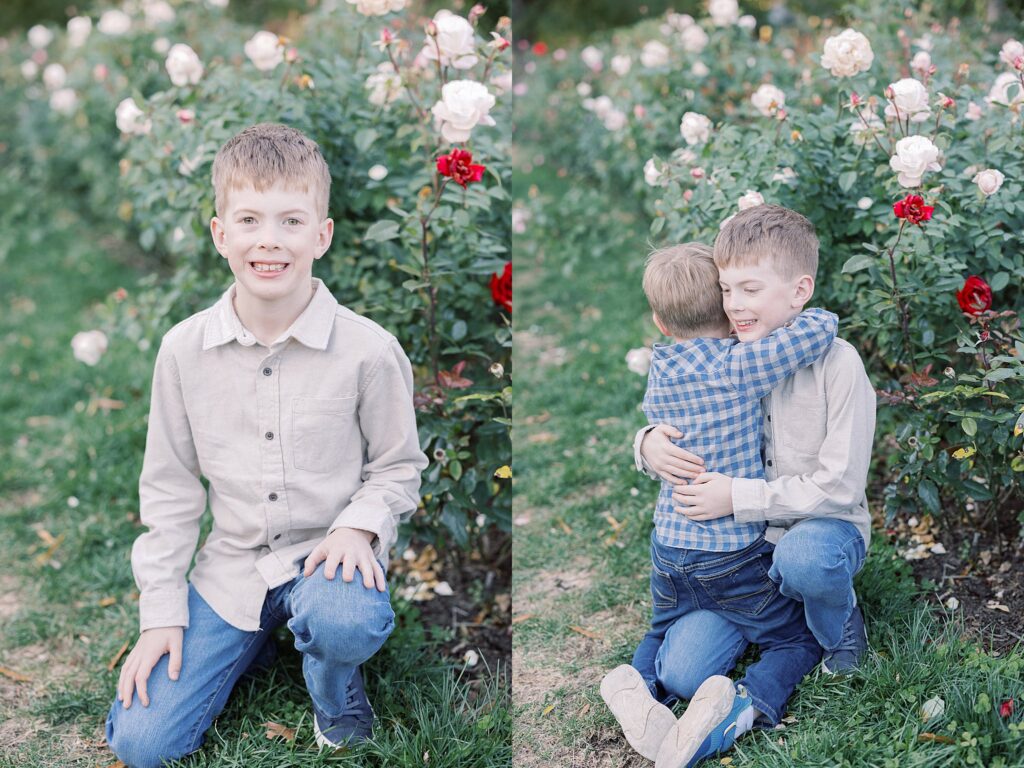 Family Photos in Bon Air Rose Garden 