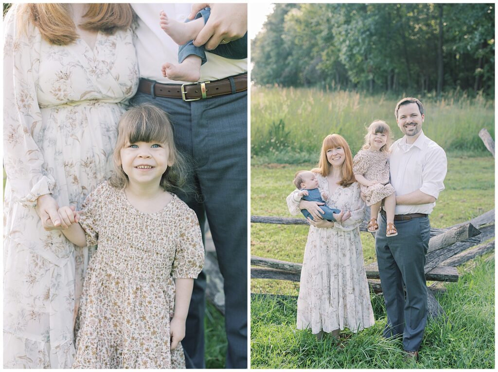 outdoor family photos with newborn 